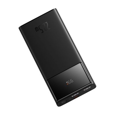 Sạc dự phòng hiệu Baseus Star-Lord Digital Display Fast Charge 10000mAh 22.5W - Đừng để điện thoại hết pin làm gián đoạn cuộc sống của bạn! Pin sạc dự phòng <strong>Baseus Star-Lord Digital Display Fast Charge 10000mAh 22.5W</strong> chính là vị cứu tinh năng lượng mà bạn cần. Với công suất sạc nhanh lên đến 22.5W, sản phẩm hỗ trợ đa giao thức từ Huawei SCP, QC 3.0 đến PD 20W, giúp sạc đầy 60% pin cho iPhone chỉ trong 30 phút. Dung lượng 10000mAh nhỏ gọn, lý tưởng để mang theo hàng ngày, cung cấp khoảng 2 lần sạc cho hầu hết các dòng smartphone. Màn hình LED kỹ thuật số hiển thị chính xác % pin còn lại, giúp bạn luôn chủ động. Sạc đồng thời 3 thiết bị với 3 cổng ra tiện lợi. <strong>Baseus Star-Lord Digital Display Fast Charge 10000mAh 22.5W</strong> là người bạn đồng hành năng lượng không thể thiếu.