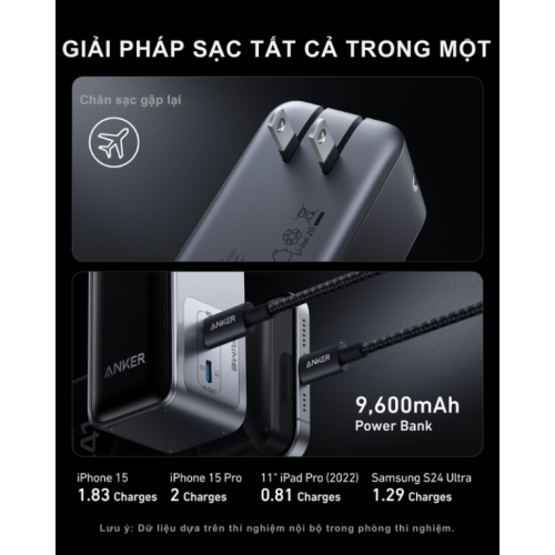 Pin Sạc Dự Phòng Anker A1339 - Pin Sạc Dự Phòng Anker Prime Fusion 9600mAh 65W A1339 - Hình ảnh 5