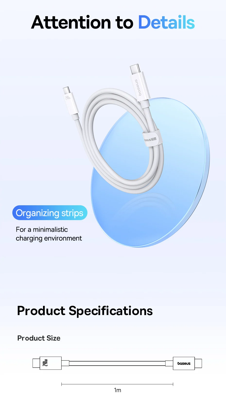 Cáp sạc nhanh hiệu Baseus Superior 2 USB4 Full-Function USB-C to USB-C 240W - Trải nghiệm đỉnh cao của kết nối với cáp <strong>Baseus Superior 2 USB4</strong> – sợi cáp "tất cả trong một" duy nhất bạn cần. Với công nghệ USB4 tiên tiến, sản phẩm mang đến tốc độ truyền dữ liệu lên đến 40Gbps, khả năng xuất video 8K@60Hz siêu nét và công suất sạc PD 3.1 240W mạnh mẽ nhất, sẵn sàng nạp năng lượng cho cả laptop gaming. Thiết kế "Superior 2" siêu bền với lớp vỏ bện dù và đầu cắm hợp kim, đảm bảo tuổi thọ vượt trội. Dù là sạc, truyền dữ liệu hay xuất hình ảnh, <strong>Baseus Superior 2 USB4</strong> đều đáp ứng một cách hoàn hảo. Hãy đầu tư vào sợi cáp của tương lai ngay hôm nay.