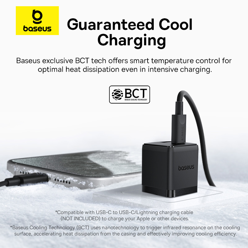 Sạc nhanh hiệu Baseus Palm C+U 30W US - Trải nghiệm sức mạnh sạc nhanh vượt trội trong một thiết kế tối giản với <strong>Baseus Palm C+U 30W US</strong>. Đây là giải pháp năng lượng "tất cả trong một", với công suất 30W mạnh mẽ có khả năng sạc nhanh cho cả MacBook Air, iPad Pro và điện thoại. Trang bị 2 cổng USB-C (PD 30W) và USB-A (QC 18W), củ sạc này đáp ứng mọi nhu cầu sạc của bạn. Kích thước siêu nhỏ gọn chỉ nằm trong lòng bàn tay, lý tưởng cho việc di chuyển. Tích hợp công nghệ SuperSi và các tính năng bảo vệ an toàn, <strong>Baseus Palm C+U 30W US</strong> là sự nâng cấp hoàn hảo cho mọi tín đồ công nghệ.
