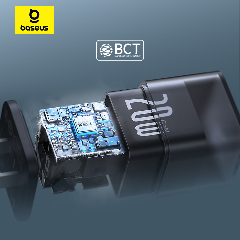 Sạc nhanh hiệu Baseus GaN5S 1C 20W US - Trải nghiệm tốc độ sạc vượt trội trong một thiết kế nhỏ gọn đến không ngờ với củ sạc <strong>Baseus GaN5S 1C 20W US</strong>. Tích hợp công nghệ GaN5S tiên tiến nhất, củ sạc này mang đến công suất Power Delivery 20W mạnh mẽ, có khả năng sạc đầy 60% pin cho iPhone chỉ trong 30 phút. Với kích thước chỉ tương đương một đồng xu, sản phẩm là người bạn đồng hành lý tưởng cho những chuyến đi, giúp tiết kiệm không gian mà không hy sinh hiệu suất. Tích hợp chip thông minh bảo vệ an toàn cho thiết bị, <strong>Baseus GaN5S 1C 20W US</strong> là sự nâng cấp hoàn hảo để thay thế cho củ sạc 5W cũ kỹ, mang lại trải nghiệm sạc nhanh chóng và an toàn.