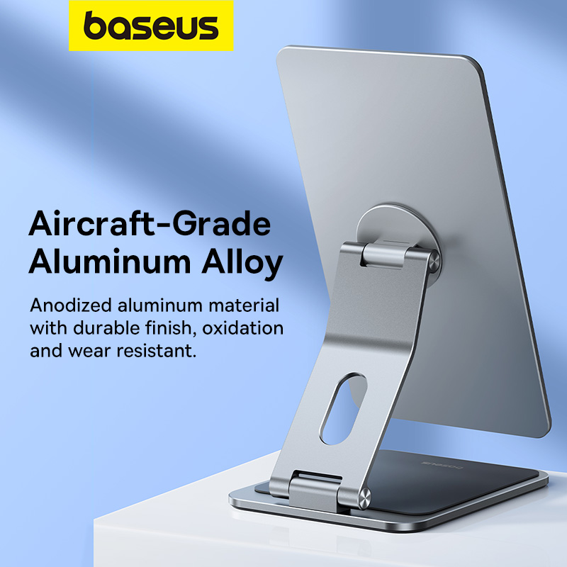 Giá đỡ Tablet hiệu Baseus MagStable Series Magnetic for Pad 12.9'' Space Grey - Nâng tầm trải nghiệm iPad của bạn lên một đẳng cấp hoàn toàn mới với giá đỡ từ tính <strong>Baseus MagStable Series Magnetic</strong>. Được thiết kế dành riêng cho iPad Pro/Air 12.9", sản phẩm biến chiếc tablet của bạn thành một màn hình desktop thanh lịch, chuyên nghiệp. Với lực hút nam châm cực mạnh, chỉ cần một chạm là iPad của bạn đã được giữ chắc chắn. Thân giá đỡ làm từ hợp kim nhôm nguyên khối, cùng khả năng xoay 360° và điều chỉnh góc nghiêng linh hoạt, mang đến tư thế làm việc công thái học hoàn hảo, chống mỏi cổ vai gáy. Hãy giải phóng tiềm năng của iPad và tạo ra một không gian làm việc tối giản, hiện đại với <strong>Baseus MagStable Series Magnetic</strong>.