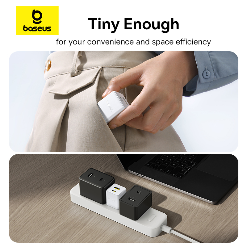 Sạc nhanh hiệu Baseus Palm C+U 20W US - Bạn đã mệt mỏi với việc mang theo nhiều củ sạc cho các thiết bị khác nhau? <strong>Baseus Palm C+U 20W US</strong> chính là giải pháp năng lượng tối giản và hiệu quả. Với kích thước siêu nhỏ gọn chỉ nằm trong lòng bàn tay, củ sạc này cung cấp 2 cổng sạc tiện lợi: USB-C (PD 20W) cho iPhone và USB-A (QC 18W) cho các thiết bị Android. Sạc đầy 60% pin cho iPhone chỉ trong 30 phút. Khả năng sạc đồng thời 2 thiết bị giúp bạn tiết kiệm thời gian và không gian ổ cắm. An toàn, mạnh mẽ và siêu di động, <strong>Baseus Palm C+U 20W US</strong> là người bạn đồng hành không thể thiếu cho cuộc sống số của bạn.