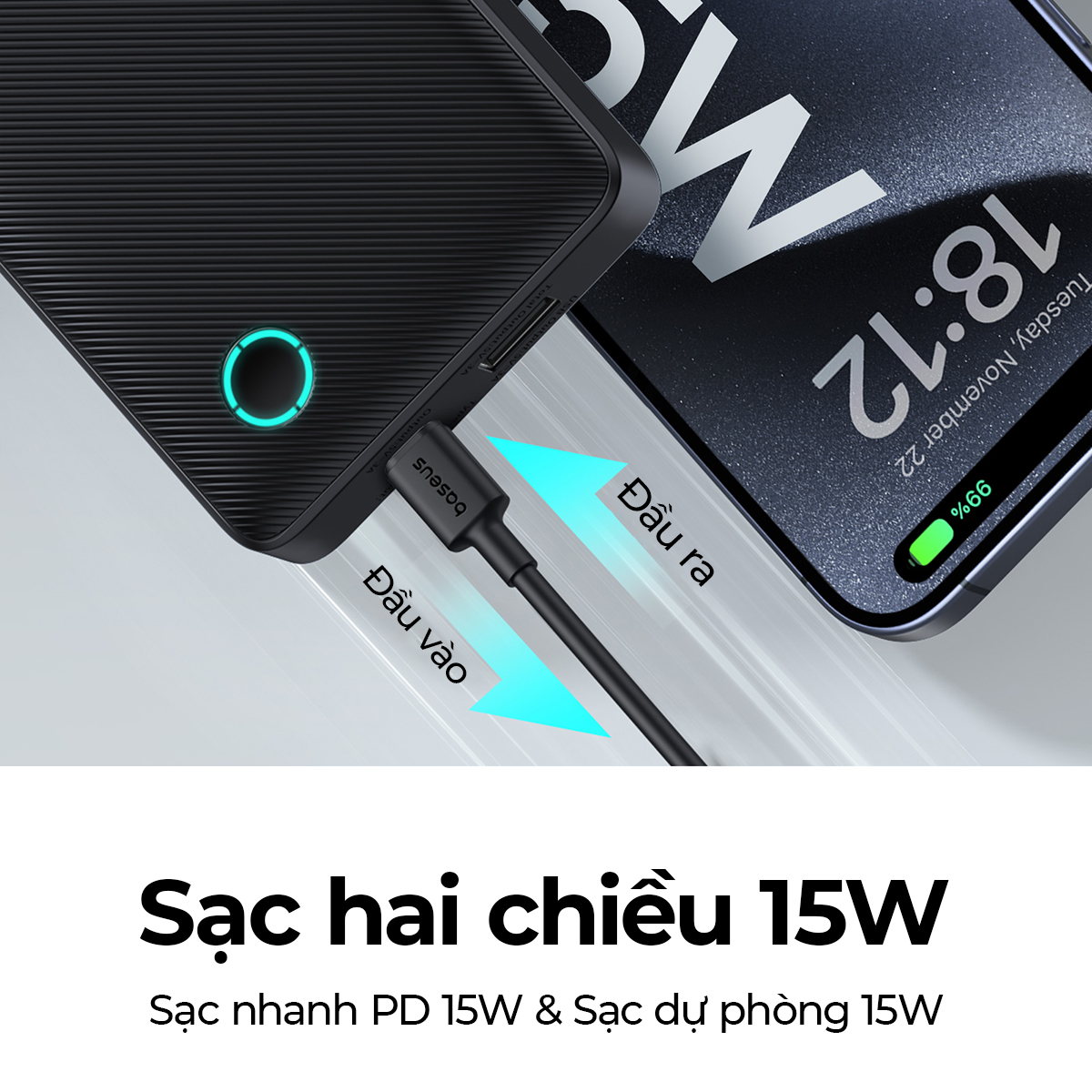 Sạc Dự Phòng Baseus Airpow Lite Power Bank 10000mAh 15W - Luôn kết nối và tràn đầy năng lượng với sạc dự phòng <strong>Baseus Airpow Lite Power Bank 10000mAh 15W</strong>. Với thiết kế siêu nhỏ gọn và trọng lượng nhẹ, sản phẩm dễ dàng nằm gọn trong túi xách hay balo của bạn. Dung lượng 10000mAh cung cấp đủ năng lượng cho 2-3 lần sạc đầy một chiếc smartphone thông thường, là cứu cánh hoàn hảo cho những ngày dài bận rộn. Công suất 15W đảm bảo dòng sạc ổn định và an toàn cho mọi thiết bị. Pin dự phòng được trang bị 2 cổng ra (USB-A & USB-C), cho phép bạn sạc cùng lúc 2 thiết bị tiện lợi. Tích hợp chip thông minh bảo vệ đa tầng, <strong>Baseus Airpow Lite Power Bank 10000mAh 15W</strong> là người bạn đồng hành đáng tin cậy cho mọi hành trình.