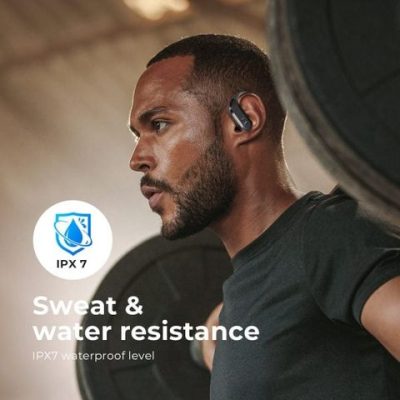 Tai nghe Bluetooth True Wireless Earbuds SoundPeats S5, In-ear, Driver 12mm, Pin 20H, IPX7, Bluetooth 5.0, Móc tai thể thao, Cảm ứng - Tai nghe <strong>Earbuds SoundPeats S5</strong> với thiết kế móc tai thể thao, in-ear, driver 12mm, âm thanh nổi, codec AAC/SBC. Pin 5H (tai nghe), 20H (với hộp sạc), sạc USB-C. IPX7 chống nước, micro kép ENC, Bluetooth 5.0, điều khiển cảm ứng. Bảo hành 12 tháng, lý tưởng cho chạy bộ, gym, nghe nhạc năng động.