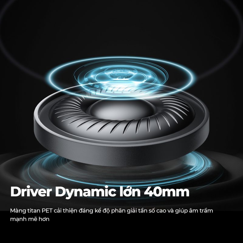 Tai nghe Bluetooth chụp tai SoundPEATS A8, Driver 40mm, Pin 70H, IPX4, Bluetooth 5.3, ANC -43dB, Game Mode 65ms - Tai nghe <strong>SoundPEATS A8</strong> thiết kế chụp tai, driver 40mm, âm thanh sống động với codec AAC/SBC. Pin 70H (tắt ANC), sạc USB-C, sạc nhanh 10 phút cho 12H. IPX4 chống nước, 4 mic ENC, Bluetooth 5.3, độ trễ 65ms (Game Mode). Chống ồn chủ động Hybrid ANC -43dB. App SoundPEATS tùy chỉnh EQ. Bảo hành 12 tháng, lý tưởng nghe nhạc, chơi game, đàm thoại.