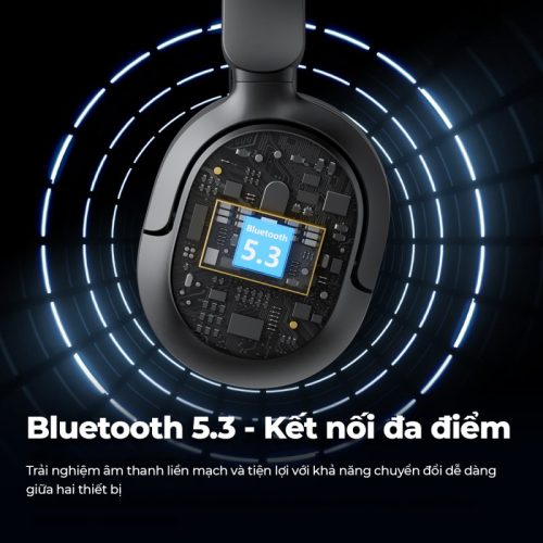 Tai nghe Bluetooth chụp tai SoundPEATS A8, Driver 40mm, Pin 70H, IPX4, Bluetooth 5.3, ANC -43dB, Game Mode 65ms - Hình ảnh 3