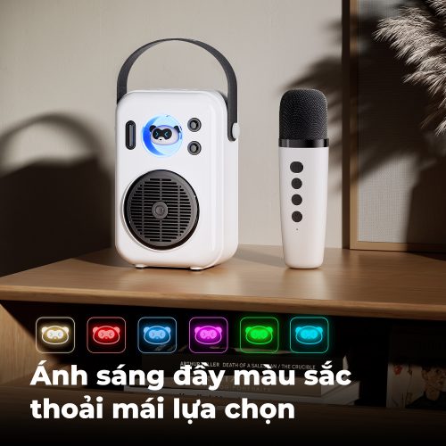 Loa Karaoke di động SoundPEATS Hi Singing, Kèm Micro không dây, Bluetooth 5.1, Pin 5H, LED đa sắc, 4 chế độ giọng hát - Hình ảnh 2
