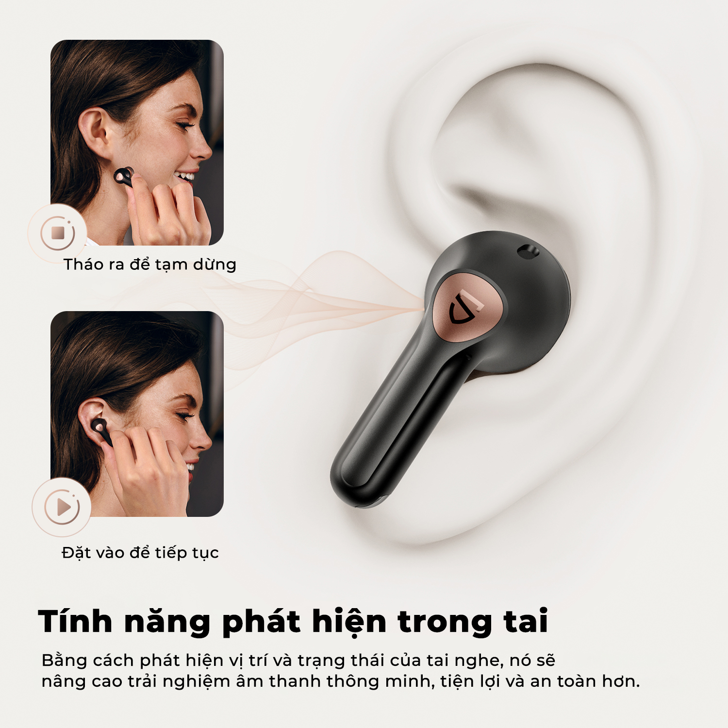 Tai nghe Bluetooth True Wireless SoundPEATS Air4 Pro, In-ear, Driver 13mm, Pin 26H, IPX4, Bluetooth 5.3, ANC, aptX Lossless - Tai nghe <strong>SoundPEATS Air4 Pro</strong> thiết kế in-ear, driver 13mm, âm thanh Hi-Res với codec aptX Lossless và Snapdragon Sound. Pin 6.5H (tai nghe), 26H (với hộp sạc), sạc USB-C. IPX4 chống nước, 6 mic ENC, Bluetooth 5.3, độ trễ 88ms (Game Mode). Công nghệ chống ồn chủ động Hybrid ANC (-45dB). App PeatsAudio tùy chỉnh EQ. Bảo hành 12 tháng, lý tưởng nghe nhạc, chơi game, đàm thoại.