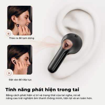 Tai nghe Bluetooth True Wireless SoundPEATS Air4 Pro, In-ear, Driver 13mm, Pin 26H, IPX4, Bluetooth 5.3, ANC, aptX Lossless - Tai nghe <strong>SoundPEATS Air4 Pro</strong> thiết kế in-ear, driver 13mm, âm thanh Hi-Res với codec aptX Lossless và Snapdragon Sound. Pin 6.5H (tai nghe), 26H (với hộp sạc), sạc USB-C. IPX4 chống nước, 6 mic ENC, Bluetooth 5.3, độ trễ 88ms (Game Mode). Công nghệ chống ồn chủ động Hybrid ANC (-45dB). App PeatsAudio tùy chỉnh EQ. Bảo hành 12 tháng, lý tưởng nghe nhạc, chơi game, đàm thoại.