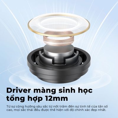 Tai nghe Bluetooth True Wireless SoundPEATS Clear, In-ear, Driver 12mm, Pin 40H, IPX4, Bluetooth 5.3, ENC, Game Mode - Tai nghe <strong>SoundPEATS Clear</strong> phiên bản trong suốt, thiết kế in-ear, driver 12mm, âm thanh sống động, codec AAC/SBC. Pin 7H (tai nghe), 40H (với hộp sạc), sạc USB-C. IPX4 chống nước, 2 mic ENC, Bluetooth 5.3, độ trễ 90ms (Game Mode). App PeatsAudio tùy chỉnh EQ. Bảo hành 12 tháng, lý tưởng nghe nhạc, chơi game, đàm thoại.