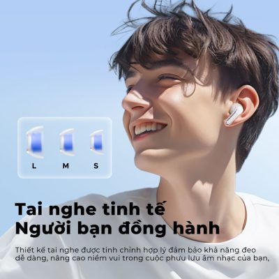Tai nghe Bluetooth True Wireless SoundPEATS Clear, In-ear, Driver 12mm, Pin 40H, IPX4, Bluetooth 5.3, ENC, Game Mode - Tai nghe <strong>SoundPEATS Clear</strong> phiên bản trong suốt, thiết kế in-ear, driver 12mm, âm thanh sống động, codec AAC/SBC. Pin 7H (tai nghe), 40H (với hộp sạc), sạc USB-C. IPX4 chống nước, 2 mic ENC, Bluetooth 5.3, độ trễ 90ms (Game Mode). App PeatsAudio tùy chỉnh EQ. Bảo hành 12 tháng, lý tưởng nghe nhạc, chơi game, đàm thoại.