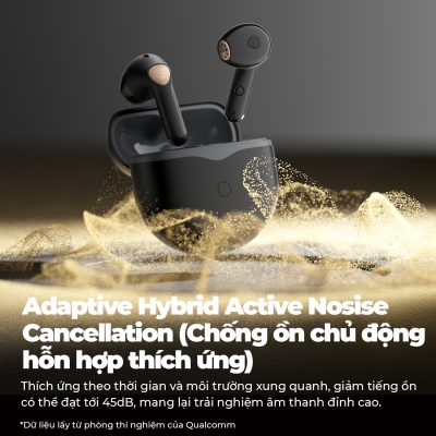 Tai nghe Bluetooth SoundPEATS Air4, Semi-in-ear, Driver 13mm, Pin 26H, IPX4, Bluetooth 5.3, ANC, aptX Lossless - Tai nghe<strong> SoundPEATS Air4</strong> với công nghệ <strong>SoundPEATS Air4</strong>, thiết kế semi-in-ear, driver 13mm, âm thanh chất lượng CD qua codec aptX Lossless. Pin 6.5H (tai nghe), 26H (với hộp sạc), sạc USB-C. IPX4 chống nước, 6 mic ENC, Bluetooth 5.3, độ trễ 88ms (Game Mode). App PeatsAudio tùy chỉnh EQ. Bảo hành 12 tháng, lý tưởng nghe nhạc, chơi game.