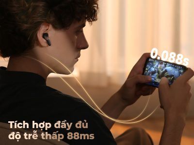 Tai nghe Bluetooth SoundPEATS Air4, Semi-in-ear, Driver 13mm, Pin 26H, IPX4, Bluetooth 5.3, ANC, aptX Lossless - Tai nghe<strong> SoundPEATS Air4</strong> với công nghệ <strong>SoundPEATS Air4</strong>, thiết kế semi-in-ear, driver 13mm, âm thanh chất lượng CD qua codec aptX Lossless. Pin 6.5H (tai nghe), 26H (với hộp sạc), sạc USB-C. IPX4 chống nước, 6 mic ENC, Bluetooth 5.3, độ trễ 88ms (Game Mode). App PeatsAudio tùy chỉnh EQ. Bảo hành 12 tháng, lý tưởng nghe nhạc, chơi game.