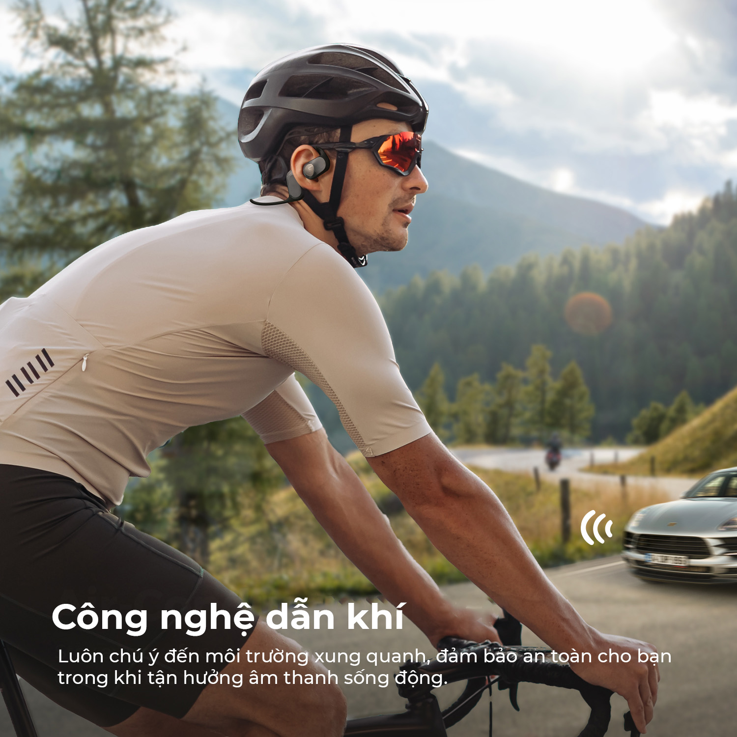 Tai nghe Bluetooth thể thao SoundPEATS RunFree, Open-Ear, Driver 16.2mm, Pin 14H, IPX7, Bluetooth 5.3, ENC - Tai nghe <strong>SoundPEATS RunFree</strong> với công nghệ RunFree, thiết kế Open-Ear, driver 16.2mm, âm thanh sống động. Pin 14H, sạc USB-C, Bluetooth 5.3, độ trễ thấp. IPX7 chống nước, 4 mic ENC, trọng lượng 31g. Hỗ trợ app PeatsAudio tùy chỉnh EQ. Bảo hành 12 tháng, lý tưởng cho chạy bộ, tập gym, nghe nhạc.