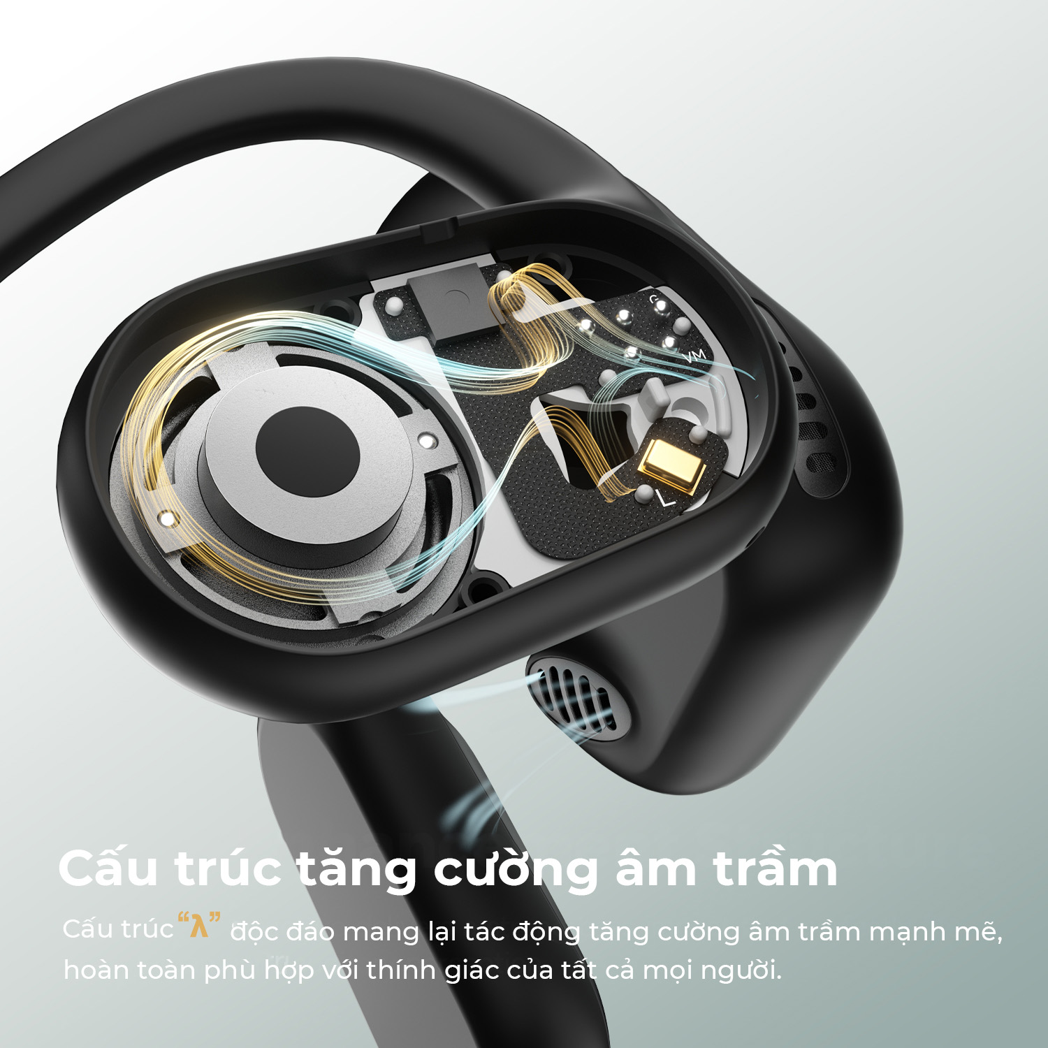 Tai nghe Bluetooth thể thao SoundPEATS RunFree, Open-Ear, Driver 16.2mm, Pin 14H, IPX7, Bluetooth 5.3, ENC - Tai nghe <strong>SoundPEATS RunFree</strong> với công nghệ RunFree, thiết kế Open-Ear, driver 16.2mm, âm thanh sống động. Pin 14H, sạc USB-C, Bluetooth 5.3, độ trễ thấp. IPX7 chống nước, 4 mic ENC, trọng lượng 31g. Hỗ trợ app PeatsAudio tùy chỉnh EQ. Bảo hành 12 tháng, lý tưởng cho chạy bộ, tập gym, nghe nhạc.