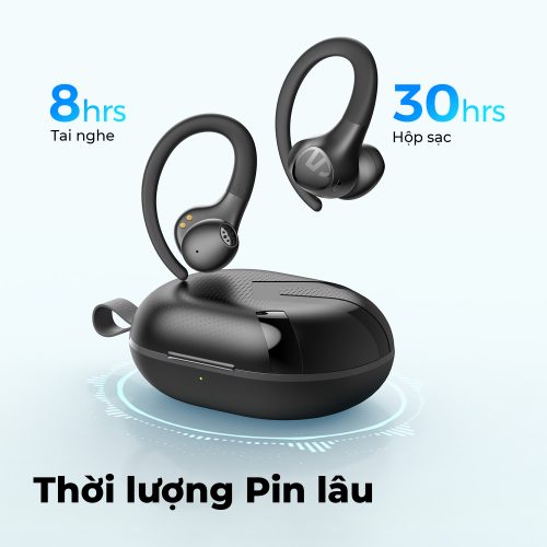 Tai nghe Bluetooth thể thao SoundPEATS Wings2, Móc tai, Driver 13mm, Pin 30H, IPX4, Bluetooth 5.3, Game Mode 70ms - Hình ảnh 4