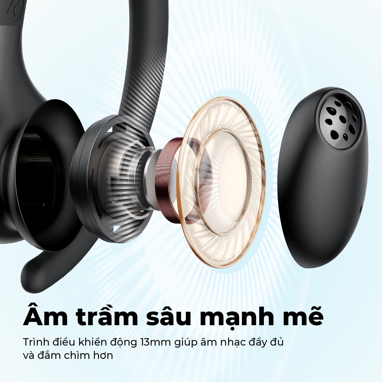 Tai nghe Bluetooth thể thao SoundPEATS Wings2, Móc tai, Driver 13mm, Pin 30H, IPX4, Bluetooth 5.3, Game Mode 70ms - Tai nghe <strong>SoundPEATS Wings2</strong> với công nghệ <strong>SoundPEATS Wings2</strong>, thiết kế móc tai, driver 13mm, âm thanh sống động. Pin 8H (tai nghe), 30H (với hộp sạc), sạc USB-C. IPX4 chống nước, Bluetooth 5.3, độ trễ 70ms (Game Mode). 2 mic ENC, app PeatsAudio tùy chỉnh EQ. Bảo hành 12 tháng, lý tưởng cho chạy bộ, tập gym. <h2></h2>