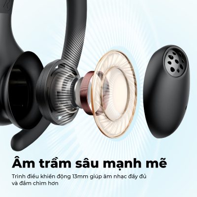 Tai nghe Bluetooth thể thao SoundPEATS Wings2, Móc tai, Driver 13mm, Pin 30H, IPX4, Bluetooth 5.3, Game Mode 70ms - Tai nghe <strong>SoundPEATS Wings2</strong> với công nghệ <strong>SoundPEATS Wings2</strong>, thiết kế móc tai, driver 13mm, âm thanh sống động. Pin 8H (tai nghe), 30H (với hộp sạc), sạc USB-C. IPX4 chống nước, Bluetooth 5.3, độ trễ 70ms (Game Mode). 2 mic ENC, app PeatsAudio tùy chỉnh EQ. Bảo hành 12 tháng, lý tưởng cho chạy bộ, tập gym. <h2></h2>