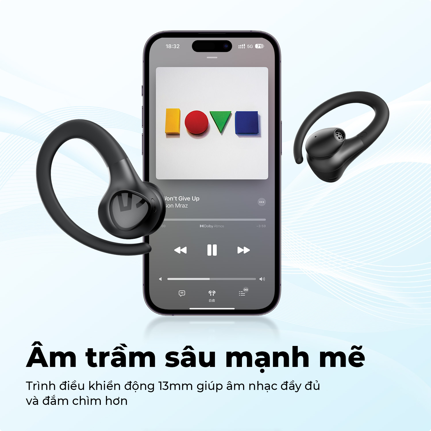 Tai nghe Bluetooth thể thao SoundPEATS Wings2, Móc tai, Driver 13mm, Pin 30H, IPX4, Bluetooth 5.3, Game Mode 70ms - Tai nghe <strong>SoundPEATS Wings2</strong> với công nghệ <strong>SoundPEATS Wings2</strong>, thiết kế móc tai, driver 13mm, âm thanh sống động. Pin 8H (tai nghe), 30H (với hộp sạc), sạc USB-C. IPX4 chống nước, Bluetooth 5.3, độ trễ 70ms (Game Mode). 2 mic ENC, app PeatsAudio tùy chỉnh EQ. Bảo hành 12 tháng, lý tưởng cho chạy bộ, tập gym. <h2></h2>