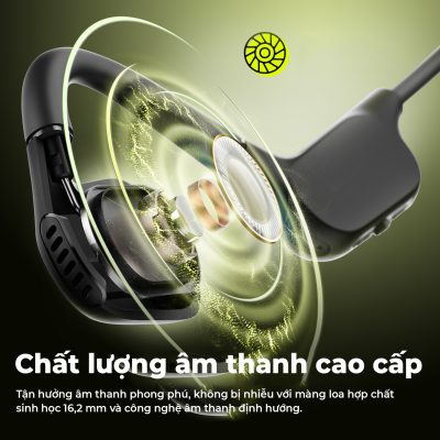 Tai nghe Bluetooth thể thao SoundPEATS RunFree Lite 2, Open-Ear, Driver 16.2mm, Pin 15H, IPX4, Bluetooth 5.3, ENC - Tai nghe <strong>SoundPEATS RunFree Lite 2</strong> với công nghệ<strong> SoundPEATS RunFree Lite 2</strong>, thiết kế Open-Ear, driver 16.2mm, âm thanh sống động. Pin 15H, sạc USB-C, Bluetooth 5.3, độ trễ thấp. IPX4 chống nước, 2 mic ENC, hỗ trợ kết nối kép. Trọng lượng 27g, app PeatsAudio tùy chỉnh EQ. Bảo hành 12 tháng, lý tưởng cho chạy bộ, tập gym.