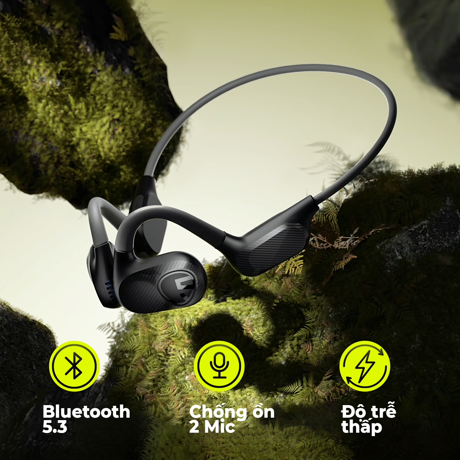 Tai nghe Bluetooth thể thao SoundPEATS RunFree Lite 2, Open-Ear, Driver 16.2mm, Pin 15H, IPX4, Bluetooth 5.3, ENC - Tai nghe <strong>SoundPEATS RunFree Lite 2</strong> với công nghệ<strong> SoundPEATS RunFree Lite 2</strong>, thiết kế Open-Ear, driver 16.2mm, âm thanh sống động. Pin 15H, sạc USB-C, Bluetooth 5.3, độ trễ thấp. IPX4 chống nước, 2 mic ENC, hỗ trợ kết nối kép. Trọng lượng 27g, app PeatsAudio tùy chỉnh EQ. Bảo hành 12 tháng, lý tưởng cho chạy bộ, tập gym.