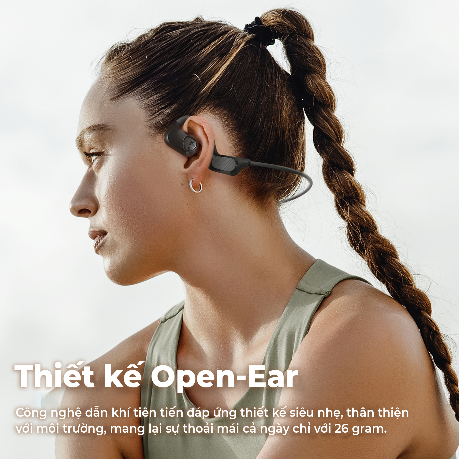 Tai nghe Bluetooth thể thao SoundPEATS RunFree Lite 2, Open-Ear, Driver 16.2mm, Pin 15H, IPX4, Bluetooth 5.3, ENC - Tai nghe <strong>SoundPEATS RunFree Lite 2</strong> với công nghệ<strong> SoundPEATS RunFree Lite 2</strong>, thiết kế Open-Ear, driver 16.2mm, âm thanh sống động. Pin 15H, sạc USB-C, Bluetooth 5.3, độ trễ thấp. IPX4 chống nước, 2 mic ENC, hỗ trợ kết nối kép. Trọng lượng 27g, app PeatsAudio tùy chỉnh EQ. Bảo hành 12 tháng, lý tưởng cho chạy bộ, tập gym.