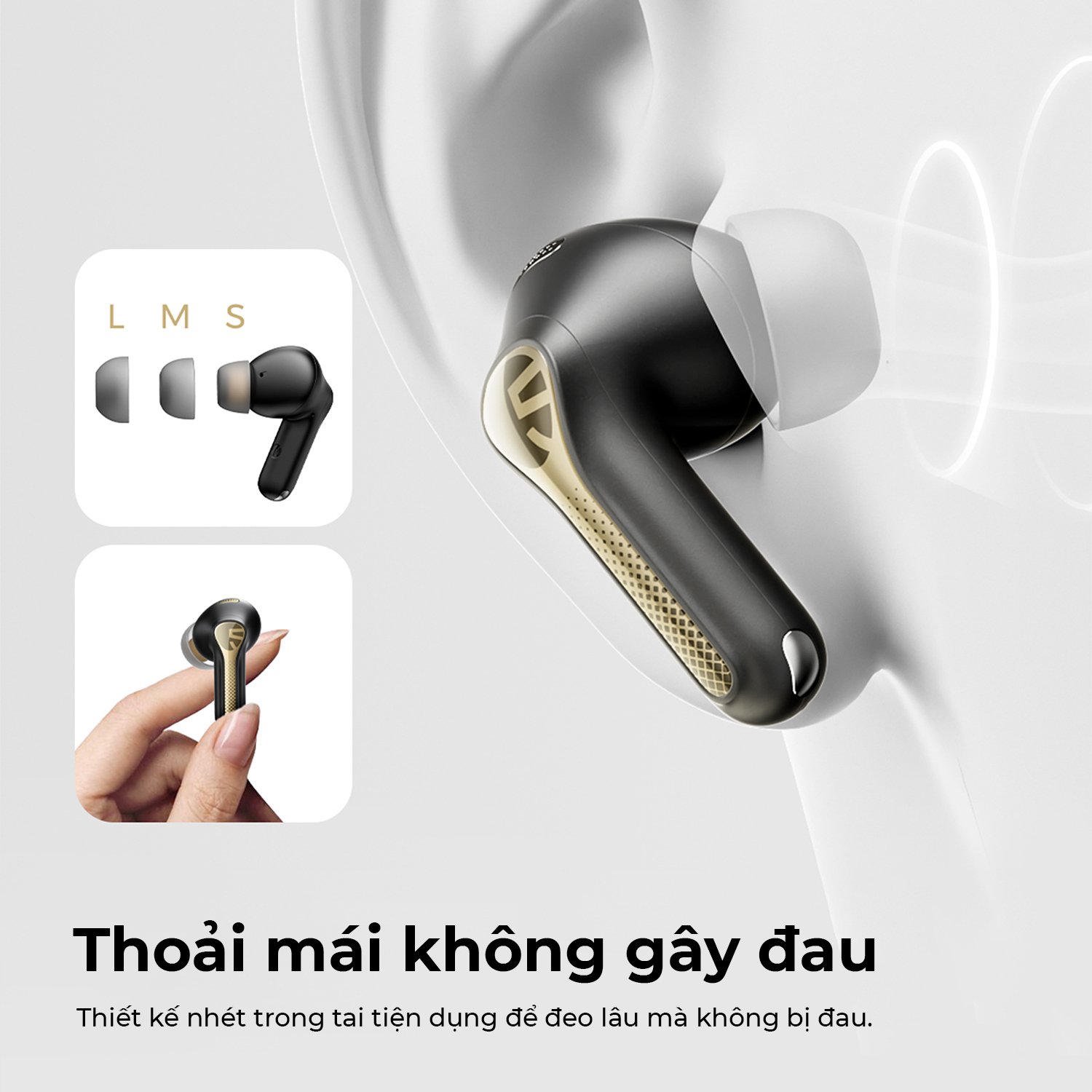 Tai nghe Bluetooth SoundPEATS Capsule 3 Pro+ (Plus), Hi-Res Audio, LDAC, ANC -45dB, Driver 12mm+XMEMS, Pin 43H, Bluetooth 5.3 - Tai nghe<strong> SoundPEATS Capsule 3 Pro+ (Plus)</strong> với công nghệ <strong>SoundPEATS Capsule 3 Pro+ (Plus)</strong>, Hi-Res Audio, codec LDAC, driver 12mm+XMEMS, âm thanh sống động. ANC -45dB, 6 mic ENC, Bluetooth 5.3, độ trễ 70ms. Pin 6.5H (tai nghe), 43H (với hộp sạc), sạc không dây. IPX4 chống nước, app PeatsAudio tùy chỉnh EQ. Bảo hành 12 tháng.