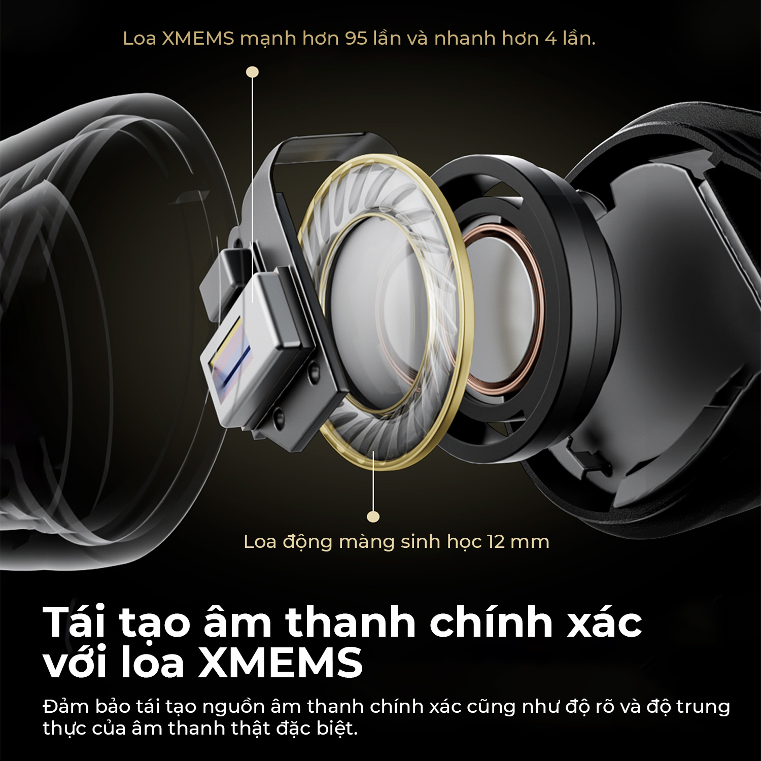 Tai nghe Bluetooth SoundPEATS Capsule 3 Pro+ (Plus), Hi-Res Audio, LDAC, ANC -45dB, Driver 12mm+XMEMS, Pin 43H, Bluetooth 5.3 - Tai nghe<strong> SoundPEATS Capsule 3 Pro+ (Plus)</strong> với công nghệ <strong>SoundPEATS Capsule 3 Pro+ (Plus)</strong>, Hi-Res Audio, codec LDAC, driver 12mm+XMEMS, âm thanh sống động. ANC -45dB, 6 mic ENC, Bluetooth 5.3, độ trễ 70ms. Pin 6.5H (tai nghe), 43H (với hộp sạc), sạc không dây. IPX4 chống nước, app PeatsAudio tùy chỉnh EQ. Bảo hành 12 tháng.