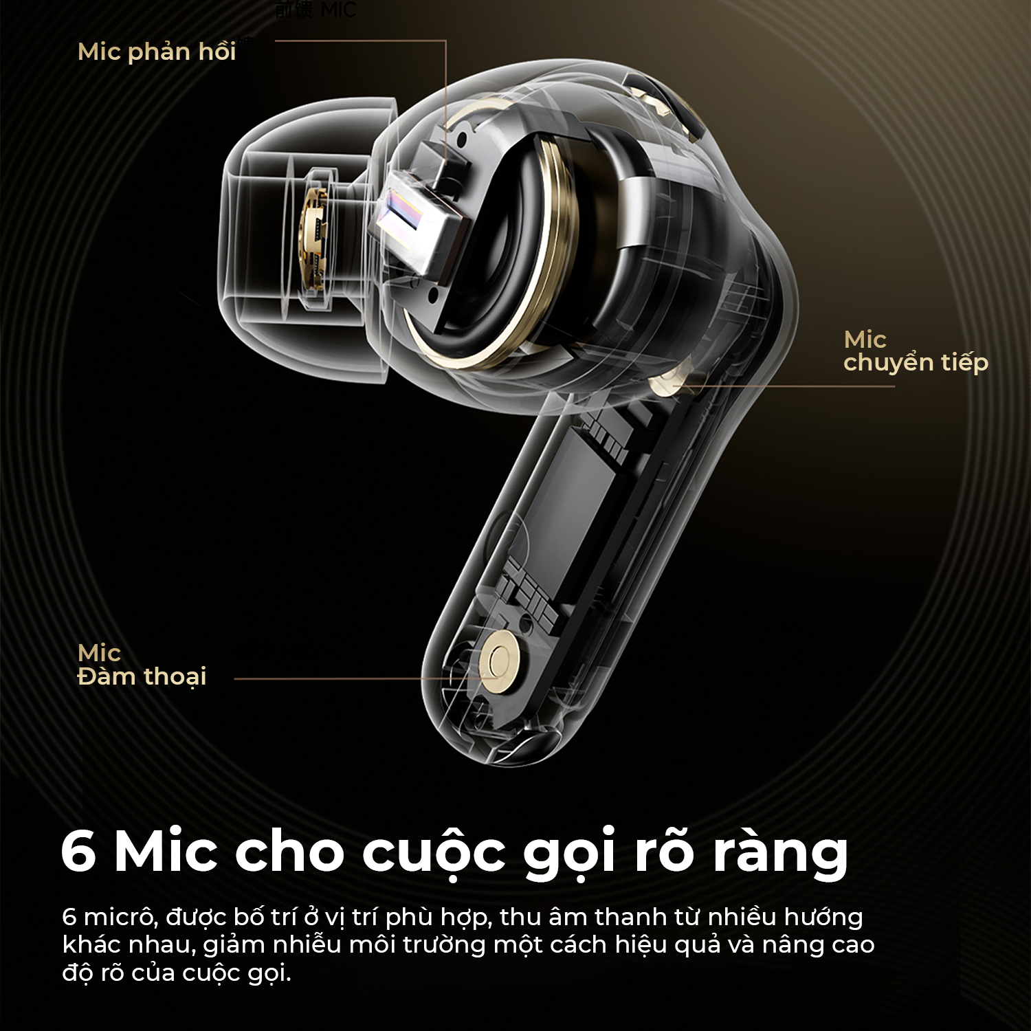 Tai nghe Bluetooth SoundPEATS Capsule 3 Pro+ (Plus), Hi-Res Audio, LDAC, ANC -45dB, Driver 12mm+XMEMS, Pin 43H, Bluetooth 5.3 - Tai nghe<strong> SoundPEATS Capsule 3 Pro+ (Plus)</strong> với công nghệ <strong>SoundPEATS Capsule 3 Pro+ (Plus)</strong>, Hi-Res Audio, codec LDAC, driver 12mm+XMEMS, âm thanh sống động. ANC -45dB, 6 mic ENC, Bluetooth 5.3, độ trễ 70ms. Pin 6.5H (tai nghe), 43H (với hộp sạc), sạc không dây. IPX4 chống nước, app PeatsAudio tùy chỉnh EQ. Bảo hành 12 tháng.