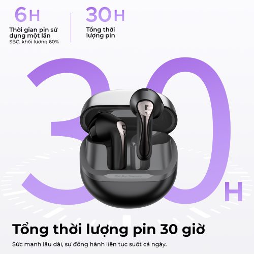 Tai nghe Bluetooth True Wireless SoundPEATS Air 5, Driver 13mm, Hi-Res Audio, Bluetooth 5.4, Pin 30H, IPX5, 6 Mic - Hình ảnh 5