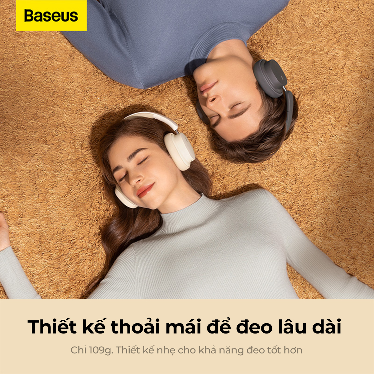 Tai Nghe Chụp Tai Không Dây Baseus Bowie D05 - Chống Ồn, Âm Thanh Hi-Fi, Pin 70 Giờ, Độ Trễ Thấp Chơi Game - Tận hưởng không gian âm nhạc riêng tư và đắm chìm trong thế giới game với tai nghe chụp tai <strong>Baseus Bowie D05</strong>. Nổi bật với thời lượng pin cực khủng lên đến 70 giờ, bạn có thể nghe nhạc cả tuần mà không cần lo lắng về việc sạc pin. Màng loa dynamic 40mm mang đến chất âm Hi-Fi sống động, bass sâu và treble chi tiết. Kích hoạt chế độ gaming với độ trễ siêu thấp chỉ 0.06s, cho trải nghiệm chơi game và xem phim đồng bộ hoàn hảo. Thiết kế chụp tai công thái học, siêu nhẹ cùng đệm tai protein mềm mại đảm bảo sự thoải mái tối đa khi đeo trong thời gian dài. <strong>Baseus Bowie D05</strong> hỗ trợ kết nối kép không dây/có dây linh hoạt, là lựa chọn hoàn hảo cho mọi nhu cầu.