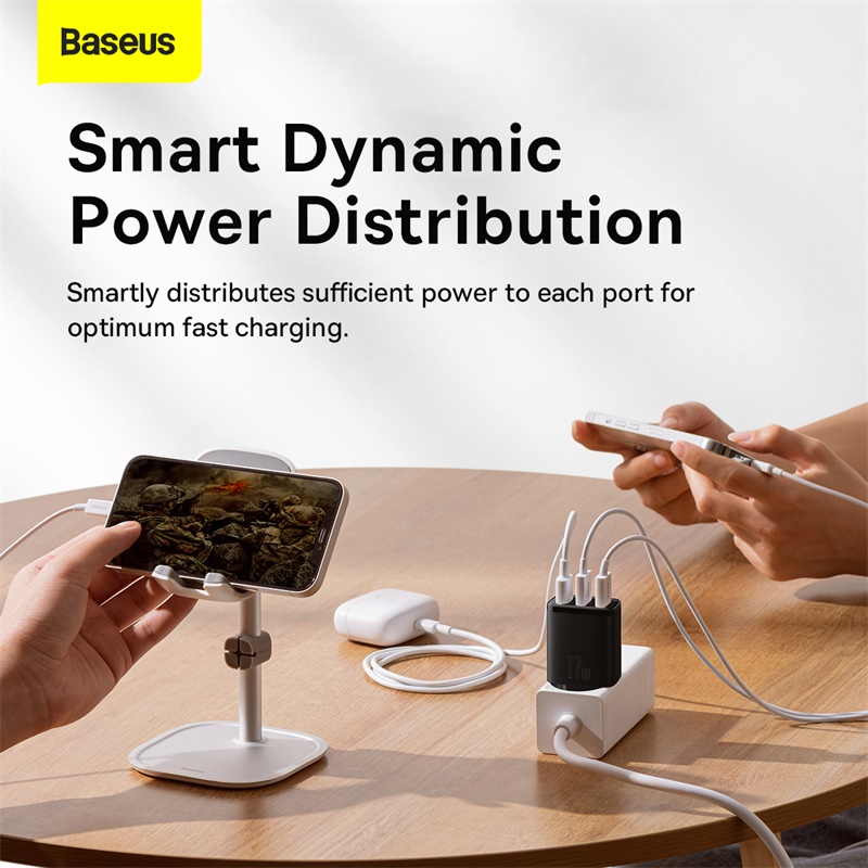 Củ sạc hiệu Baseus Compact 3U 17W EU - Giải phóng không gian ổ cắm của bạn với củ sạc <strong>Baseus Compact 3U 17W EU</strong>. Với thiết kế siêu nhỏ gọn và 3 cổng USB tiện lợi, đây là giải pháp sạc "tất cả trong một" cho mọi nhu cầu hàng ngày của bạn. Tổng công suất 17W được phân bổ thông minh, với mỗi cổng có thể cung cấp dòng sạc lên đến 2.4A, giúp nạp năng lượng nhanh chóng và hiệu quả cho điện thoại, máy tính bảng, tai nghe và nhiều thiết bị khác. Chip xử lý thông minh tích hợp đảm bảo sạc an toàn, bảo vệ thiết bị của bạn khỏi các nguy cơ quá dòng, quá nhiệt. <strong>Baseus Compact 3U 17W EU</strong> là sự lựa chọn hoàn hảo cho gia đình, du lịch và một góc làm việc gọn gàng, hiệu quả.
