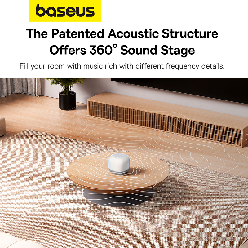 Loa bluetooth hiệu Baseus AeQur V2 - Trải nghiệm sự tiện nghi tối thượng với loa đa năng <strong>Baseus AeQur V2</strong>. Đây không chỉ là một chiếc loa bluetooth, mà còn là một trạm sạc không dây 15W mạnh mẽ, một chiếc đồng hồ LED hiển thị thời gian và một chiếc đèn ngủ với ánh sáng dịu nhẹ. Thưởng thức âm thanh vòm 360° sống động lan tỏa khắp không gian, kết nối nhanh chóng qua Bluetooth 5.0 hoặc NFC một chạm. Thiết kế tối giản, sang trọng của <strong>Baseus AeQur V2</strong> biến nó thành một món đồ trang trí công nghệ tinh tế cho bàn làm việc hay đầu giường của bạn. Tích hợp mọi thứ bạn cần vào một thiết bị duy nhất, giải phóng không gian và đơn giản hóa cuộc sống của bạn.