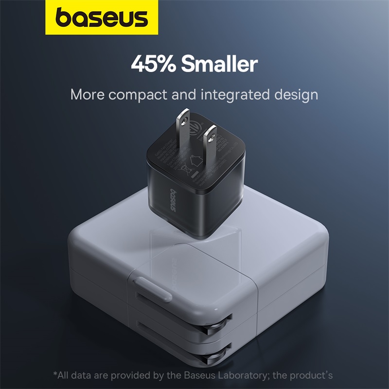 Sạc nhanh hiệu Baseus GaN5S 1C 30W US - Đừng để kích thước đánh lừa bạn! Củ sạc <strong>Baseus GaN5S 1C 30W US</strong> là một "gã khổng lồ" năng lượng trong một thân hình tí hon. Tích hợp công nghệ GaN5S tiên tiến nhất, sản phẩm mang đến công suất 30W mạnh mẽ, có khả năng sạc nhanh cho cả MacBook Air, iPad Pro và hỗ trợ sạc siêu nhanh cho Samsung. Với kích thước chỉ tương đương một đồng xu, đây là người bạn đồng hành lý tưởng cho những chuyến đi, giúp tiết kiệm không gian mà không hy sinh hiệu suất. An toàn, mạnh mẽ và siêu di động, <strong>Baseus GaN5S 1C 30W US</strong> là giải pháp sạc tối giản cho mọi tín đồ công nghệ.