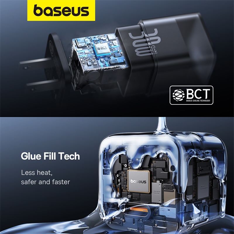 Sạc nhanh hiệu Baseus GaN5S 1C 30W US - Đừng để kích thước đánh lừa bạn! Củ sạc <strong>Baseus GaN5S 1C 30W US</strong> là một "gã khổng lồ" năng lượng trong một thân hình tí hon. Tích hợp công nghệ GaN5S tiên tiến nhất, sản phẩm mang đến công suất 30W mạnh mẽ, có khả năng sạc nhanh cho cả MacBook Air, iPad Pro và hỗ trợ sạc siêu nhanh cho Samsung. Với kích thước chỉ tương đương một đồng xu, đây là người bạn đồng hành lý tưởng cho những chuyến đi, giúp tiết kiệm không gian mà không hy sinh hiệu suất. An toàn, mạnh mẽ và siêu di động, <strong>Baseus GaN5S 1C 30W US</strong> là giải pháp sạc tối giản cho mọi tín đồ công nghệ.