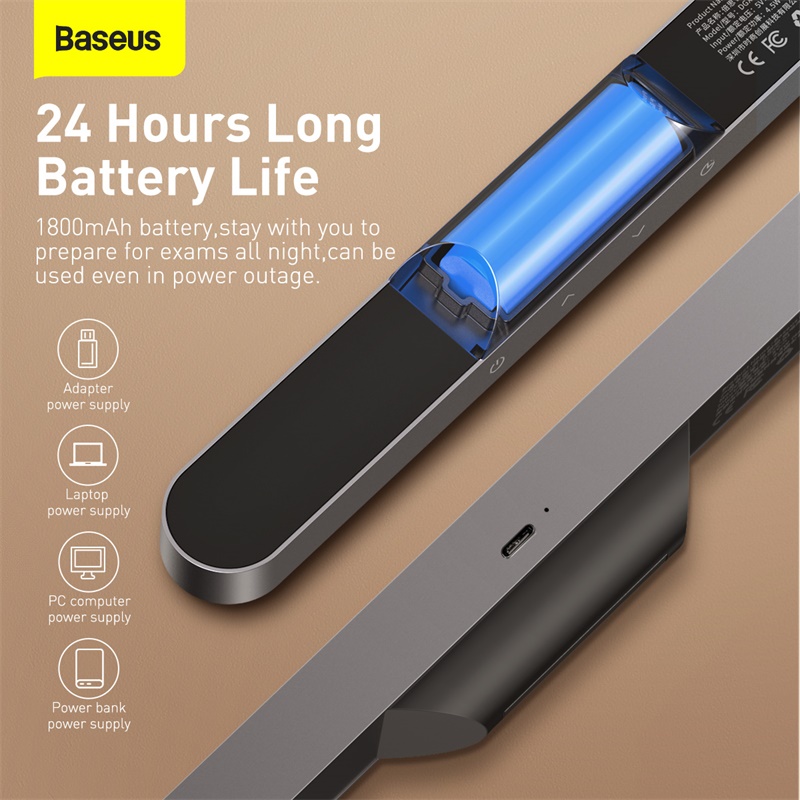 Đèn treo đế hít nam châm hiệu Baseus Magnetic Stepless Dimming Charging - Thay đổi hoàn toàn cách bạn chiếu sáng không gian với đèn <strong>Baseus Magnetic Stepless Dimming Charging</strong>. Đây là giải pháp chiếu sáng linh hoạt tối thượng, với thiết kế đế hít nam châm thông minh cho phép bạn lắp đặt ở bất cứ đâu trong vài giây mà không cần khoan tường. Thân đèn có thể dễ dàng tháo rời để sử dụng như một chiếc đèn pin cầm tay. Tận hưởng khả năng điều chỉnh độ sáng vô cấp mượt mà và xoay 80 độ để hướng ánh sáng chính xác nơi bạn cần. Với pin sạc dung lượng lớn, đây là chiếc đèn hoàn hảo cho bàn học, tủ quần áo, nhà bếp hay đèn ngủ. <strong>Baseus Magnetic Stepless Dimming Charging</strong> mang đến sự tiện lợi, thẩm mỹ và công nghệ cho ngôi nhà của bạn.
