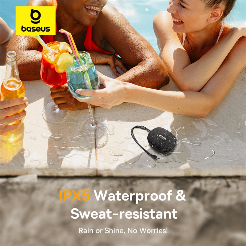 Loa bluetooth hiệu Baseus AeQur 35 Pro Air Portable - Mang âm nhạc đỉnh cao đến mọi nơi với loa Bluetooth di động <strong>Baseus AeQur 35 Pro</strong>. Với thiết kế "Air Portable" siêu nhỏ gọn và dây đeo tiện lợi, đây là người bạn đồng hành lý tưởng cho mọi chuyến đi. Đừng để kích thước đánh lừa bạn, loa mang đến chất âm 360° mạnh mẽ, sống động với dải bass uy lực nhờ công nghệ âm thanh tiên tiến. Chuẩn chống nước IPX5 giúp bạn tự tin sử dụng ngoài trời mà không lo mưa hay tia nước bắn. Kết nối hai loa với chế độ TWS để nhân đôi sức mạnh, tạo nên một sân khấu âm thanh thực thụ. Với thời lượng pin dài, <strong>Baseus AeQur 35 Pro</strong> sẵn sàng cho mọi cuộc vui, mọi hành trình của bạn.