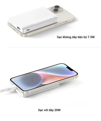 Pin Sạc Dự Phòng Anker A1642 - Anker 334 MagGo 10.000mAh 20W A1642 Sạc Không Dây - <strong>Pin Sạc Dự Phòng Anker 334 MagGo A1642</strong> dung lượng 10.000mAh, công suất 20W, hỗ trợ sạc không dây MagSafe 7.5W cho iPhone 12/13/14/15/16. Công nghệ Power Delivery đảm bảo sạc nhanh, an toàn qua cổng USB-C. <strong>A1642</strong> tích hợp chân đế gập tiện lợi, thiết kế mỏng nhẹ, lý tưởng cho di chuyển.