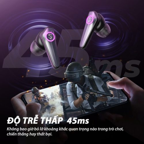 Tai nghe Bluetooth SoundPEATS Cyber Gear, In-ear, Driver 10mm, Pin 26H, IPX4, Bluetooth 5.3, Game Mode 45ms, RGB LED - Hình ảnh 8