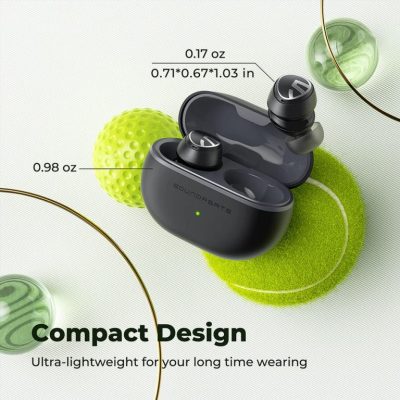 Tai nghe Bluetooth True Wireless SoundPeats Mini Pro, In-ear, Driver 10mm, Pin 21H, IPX5, Bluetooth 5.2, ANC, aptX Adaptive - Tai nghe <strong>SoundPeats Mini Pro</strong> với thiết kế in-ear nhỏ gọn, driver 10mm, âm thanh chất lượng cao, codec aptX Adaptive. Pin 7H (tai nghe), 21H (với hộp sạc), sạc USB-C. IPX5 chống nước, micro kép ENC, Bluetooth 5.2, ANC -35dB, độ trễ thấp. Điều khiển cảm ứng, bảo hành 12 tháng, lý tưởng nghe nhạc, đàm thoại, thể thao.
