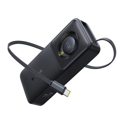 Sạc dự phòng hiệu Baseus Free2Pull with Retractable Cable 10000mAh 30W - Mệt mỏi với mớ dây cáp sạc lộn xộn? Pin sạc dự phòng <strong>Baseus Free2Pull</strong> là cuộc cách mạng về sự tiện lợi mà bạn hằng mong đợi! Thiết kế độc đáo với cáp rút gọn 2 trong 1 (Type-C & Lightning) được tích hợp sẵn, giúp bạn sạc mọi thiết bị mà không cần mang theo dây riêng. Công suất sạc nhanh Power Delivery 30W mạnh mẽ, đủ sức sạc nhanh cho cả iPhone, Android và thậm chí là MacBook Air. Dung lượng 10000mAh nhỏ gọn, lý tưởng cho nhu cầu hàng ngày, cùng màn hình LED kỹ thuật số hiển thị phần trăm pin trực quan. Sở hữu ngay <strong>Baseus Free2Pull</strong> để trải nghiệm sự tự do và gọn gàng tối thượng trong lòng bàn tay.