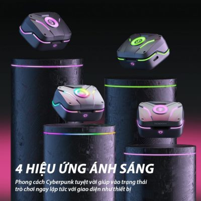 Tai nghe Bluetooth SoundPEATS Cyber Gear, In-ear, Driver 10mm, Pin 26H, IPX4, Bluetooth 5.3, Game Mode 45ms, RGB LED - <h4 dir="ltr" data-pm-slice="1 4 []">Tai nghe <strong>SoundPEATS Cyber Gear</strong> với công nghệ <strong>SoundPEATS Cyber Gear</strong>, thiết kế in-ear Cyberpunk, driver 10mm, âm thanh Mega-S độc quyền. Pin 6.5H (tai nghe), 26H (với hộp sạc), sạc USB-C. IPX4 chống nước, micro kép ENC, Bluetooth 5.3, độ trễ 45ms (Game Mode). App PeatsAudio tùy chỉnh EQ. Bảo hành 12 tháng, lý tưởng cho game thủ, nghe nhạc.</h4>