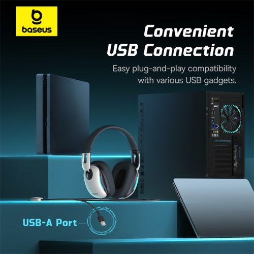 Tai Nghe Gaming Baseus GoPlay 1+ Max - Âm Thanh Vòm 7.1, Không Dây Độ Trễ Thấp, Micro Khử Ồn, Đa Nền Tảng - Hình ảnh 10