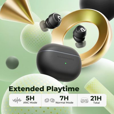 Tai nghe Bluetooth True Wireless SoundPeats Mini Pro, In-ear, Driver 10mm, Pin 21H, IPX5, Bluetooth 5.2, ANC, aptX Adaptive - Tai nghe <strong>SoundPeats Mini Pro</strong> với thiết kế in-ear nhỏ gọn, driver 10mm, âm thanh chất lượng cao, codec aptX Adaptive. Pin 7H (tai nghe), 21H (với hộp sạc), sạc USB-C. IPX5 chống nước, micro kép ENC, Bluetooth 5.2, ANC -35dB, độ trễ thấp. Điều khiển cảm ứng, bảo hành 12 tháng, lý tưởng nghe nhạc, đàm thoại, thể thao.