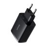 Củ sạc hiệu Baseus Compact 3U 17W EU - Đơn giản hóa việc sạc pin hàng ngày của bạn với củ sạc <strong>Baseus Compact 2U 10.5W EU</strong>. Với thiết kế siêu nhỏ gọn, chỉ tương đương một hộp đựng tai nghe, củ sạc này là giải pháp hoàn hảo để tiết kiệm không gian và mang theo khi đi du lịch. Trang bị 2 cổng USB-A tiện lợi, bạn có thể sạc đồng thời 2 thiết bị như điện thoại và tai nghe không dây một cách dễ dàng. Công suất 10.5W được phân bổ thông minh, đảm bảo dòng sạc ổn định và hiệu quả. Chip bảo vệ đa tầng tích hợp giúp ngăn ngừa các nguy cơ quá dòng, quá nhiệt, đảm bảo an toàn tuyệt đối cho thiết bị của bạn. Chọn ngay <strong>Baseus Compact 2U 10.5W EU</strong> cho một cuộc sống gọn gàng và tiện lợi.