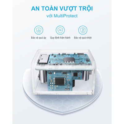Sạc Nhanh Anker 312 Ace 30W (B2640) Kèm Cáp C to C - Anker B2640 30W Chính Hãng, Giá Tốt - Trải nghiệm tốc độ sạc vượt trội với bộ củ cáp sạc nhanh Anker 312 Ace 30W. Đây là giải pháp sạc toàn diện với củ sạc <strong>Anker B2640 30W</strong> mạnh mẽ, tích hợp công nghệ PowerIQ 3.0 thông minh, cung cấp công suất tối ưu cho mọi thiết bị từ iPhone 15, iPad Pro đến MacBook Air. Thiết kế siêu nhỏ gọn, nhẹ hơn 30% so với sạc gốc, dễ dàng mang theo mọi lúc mọi nơi. <strong>Điểm nổi bật:</strong> <ul> <li><strong>Sạc Nhanh 30W:</strong> Sạc đầy 50% pin iPhone chỉ trong 25 phút.</li> <li><strong>Công nghệ ActiveShield™:</strong> Giám sát nhiệt độ 3 triệu lần mỗi ngày, đảm bảo an toàn tuyệt đối.</li> <li><strong>Siêu nhỏ gọn:</strong> Thiết kế gập tiện lợi, lý tưởng cho du lịch.</li> <li><strong>Trọn bộ tiện lợi:</strong> Đi kèm cáp USB-C to USB-C siêu bền, chịu được 30.000 lần uốn cong.</li> </ul> Cam kết hàng chính hãng Anker 100%, bảo hành 18 tháng. Đặt mua bộ sạc <strong>Anker B2640 30W</strong> ngay hôm nay để không bỏ lỡ những ưu đãi hấp dẫn!
