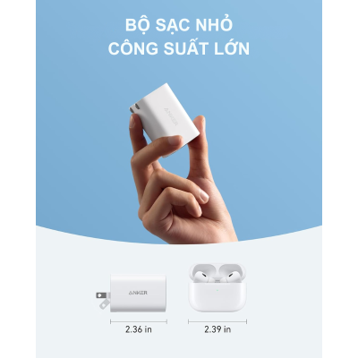 Bộ Sạc Nhanh Anker B2679 100W Kèm Cáp USB-C, Công Nghệ GaNPrime - Sạc Tối Ưu Cho MacBook, Laptop, Điện Thoại | Chính Hãng - Tạm biệt mớ củ sạc lộn xộn và tốc độ sạc chậm chạp với bộ sạc nhanh <strong>Anker B2679</strong> - giải pháp năng lượng toàn diện cho mọi thiết bị của bạn. Với công suất đầu ra lên đến 100W mạnh mẽ, sản phẩm dễ dàng sạc đầy năng lượng cho cả MacBook Pro, laptop Windows, máy tính bảng và điện thoại chỉ trong thời gian ngắn nhất. Được trang bị công nghệ GaNPrime tiên tiến, bộ sạc <strong>Anker B2679</strong> không chỉ siêu nhỏ gọn mà còn hoạt động mát mẻ, hiệu quả và cực kỳ an toàn nhờ hệ thống ActiveShield™ 2.0. Đi kèm cáp sạc 100W chất lượng cao, đây là combo hoàn hảo để bạn tối giản không gian làm việc và luôn sẵn sàng cho mọi tác vụ. Nâng cấp trải nghiệm sạc của bạn ngay hôm nay!