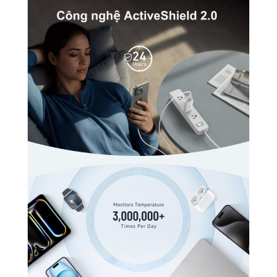 Bộ Sạc Nhanh Anker B2679 100W Kèm Cáp USB-C, Công Nghệ GaNPrime - Sạc Tối Ưu Cho MacBook, Laptop, Điện Thoại | Chính Hãng - Tạm biệt mớ củ sạc lộn xộn và tốc độ sạc chậm chạp với bộ sạc nhanh <strong>Anker B2679</strong> - giải pháp năng lượng toàn diện cho mọi thiết bị của bạn. Với công suất đầu ra lên đến 100W mạnh mẽ, sản phẩm dễ dàng sạc đầy năng lượng cho cả MacBook Pro, laptop Windows, máy tính bảng và điện thoại chỉ trong thời gian ngắn nhất. Được trang bị công nghệ GaNPrime tiên tiến, bộ sạc <strong>Anker B2679</strong> không chỉ siêu nhỏ gọn mà còn hoạt động mát mẻ, hiệu quả và cực kỳ an toàn nhờ hệ thống ActiveShield™ 2.0. Đi kèm cáp sạc 100W chất lượng cao, đây là combo hoàn hảo để bạn tối giản không gian làm việc và luôn sẵn sàng cho mọi tác vụ. Nâng cấp trải nghiệm sạc của bạn ngay hôm nay!