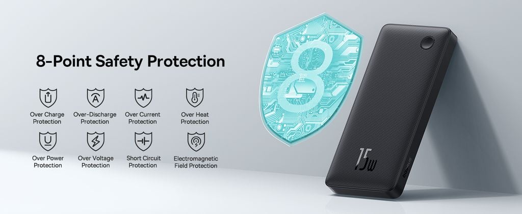 Sạc dự phòng hiệu Baseus Airpow Lite 10000mAh 15W - Luôn kết nối và tràn đầy năng lượng với sạc dự phòng <strong>Baseus Airpow Lite 10000mAh 15W</strong>. Với thiết kế siêu nhỏ gọn và trọng lượng nhẹ, sản phẩm dễ dàng nằm gọn trong túi xách hay balo của bạn. Dung lượng 10000mAh cung cấp đủ năng lượng cho 2-3 lần sạc đầy một chiếc smartphone thông thường, là cứu cánh hoàn hảo cho những ngày dài bận rộn. Công suất 15W đảm bảo dòng sạc ổn định và an toàn cho mọi thiết bị. Pin dự phòng được trang bị 2 cổng ra (USB-A & USB-C), cho phép bạn sạc cùng lúc 2 thiết bị tiện lợi. Tích hợp chip thông minh bảo vệ đa tầng, <strong>Baseus Airpow Lite 10000mAh 15W</strong> là người bạn đồng hành đáng tin cậy cho mọi hành trình.